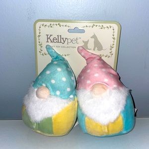 Kelly Pet Kellytoys Adorable Brand New Gnome Pair of Dog Toys Squishmallows
